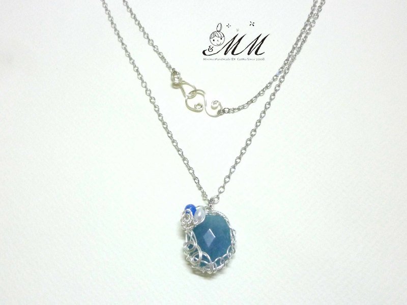 海蓝晶光透微凉感项炼 - 项链 - 其他金属 