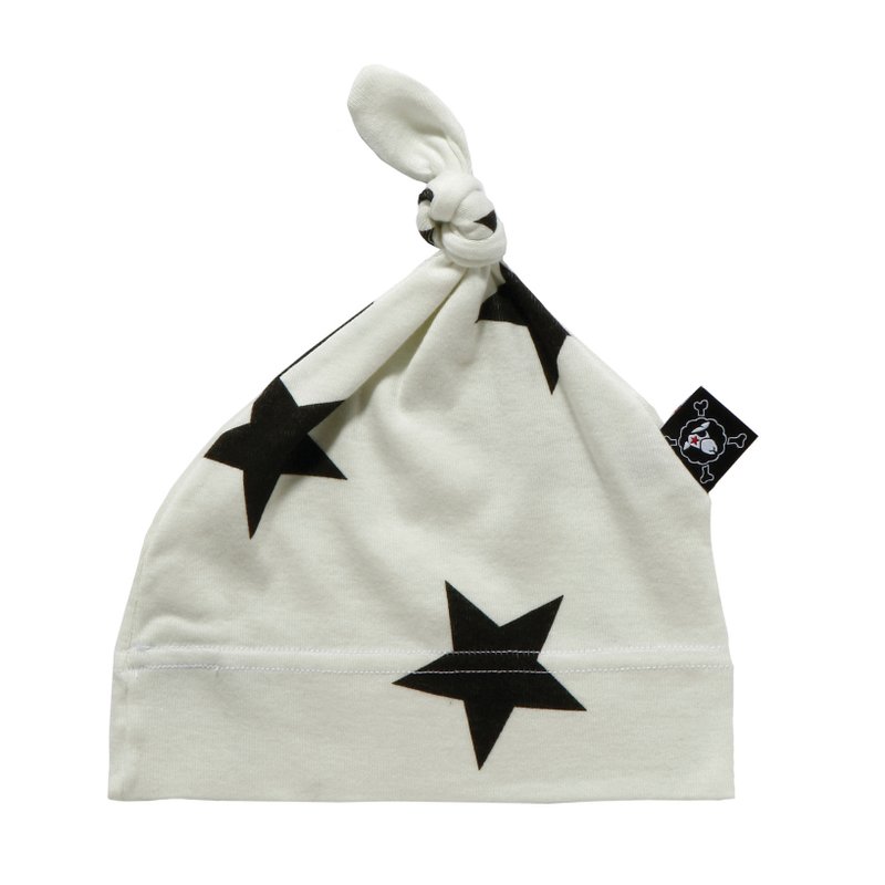 美国 NUNUNU baby 2014春夏经典星星款棉帽(白) - 围嘴/口水巾 - 棉．麻 白色