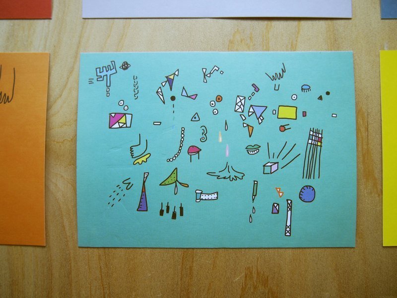 今晚我是手-尝试你想做的每件事用不同的方式说你的故事/明信片 - 卡片/明信片 - 其他材质 绿色