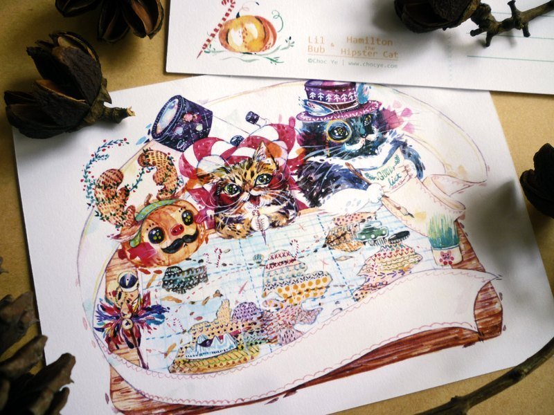 【圣诞礼物】我们是彼此最棒的礼物 ∞ 圣诞卡明信片组 *邮寄免运* - 卡片/明信片 - 纸 多色