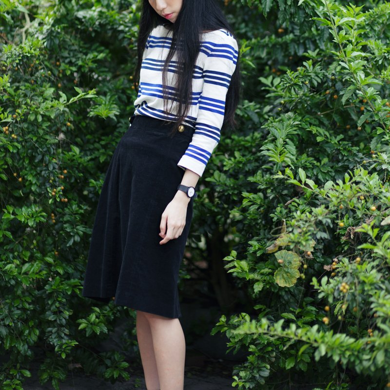 黑色高腰毛呢窄裙 - 裙子 - 其他材质 黑色