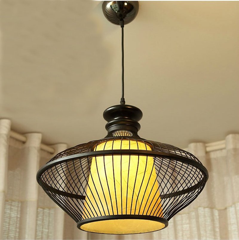 木入三分。笠灯吊灯 (实木吊灯) - 灯具/灯饰 - 竹 绿色