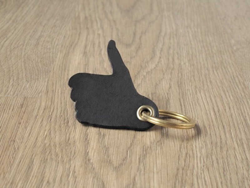 一个发自内心的称赞 + 吉他Pick皮套x 钥匙圈 黄铜钥匙扣 x (黑) - 钥匙链/钥匙包 - 真皮 黑色