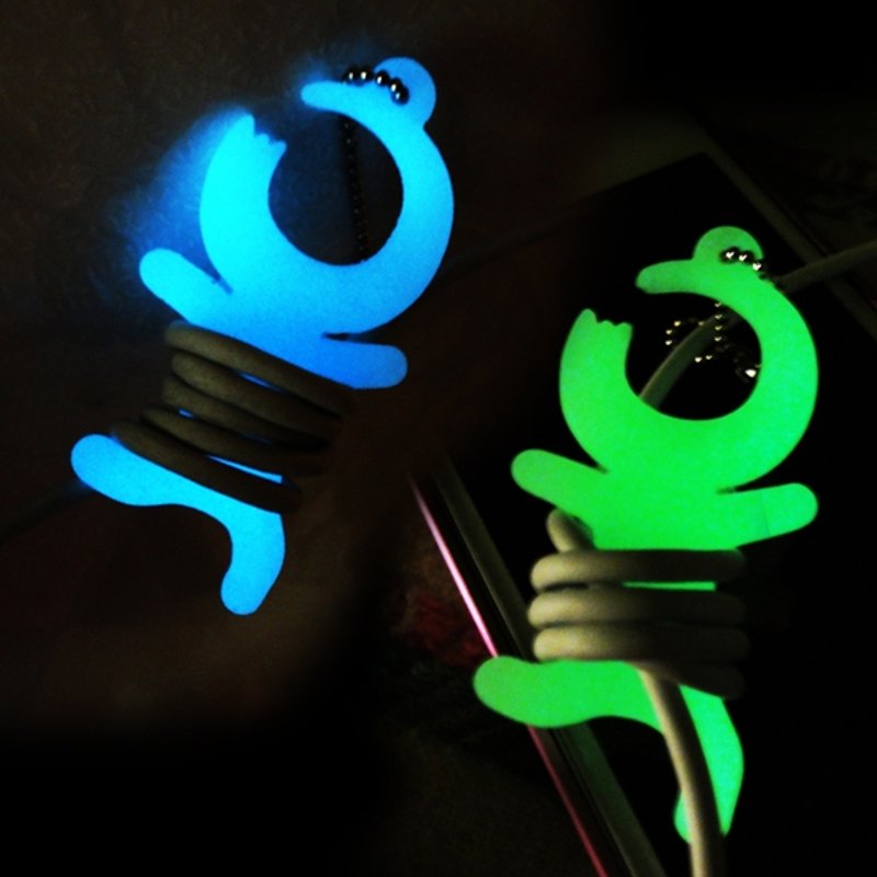 KaloMan硅胶耳机卷线器 一组二入 绕线器 集线器 (夜光款) - 耳机收纳 - 硅胶 多色