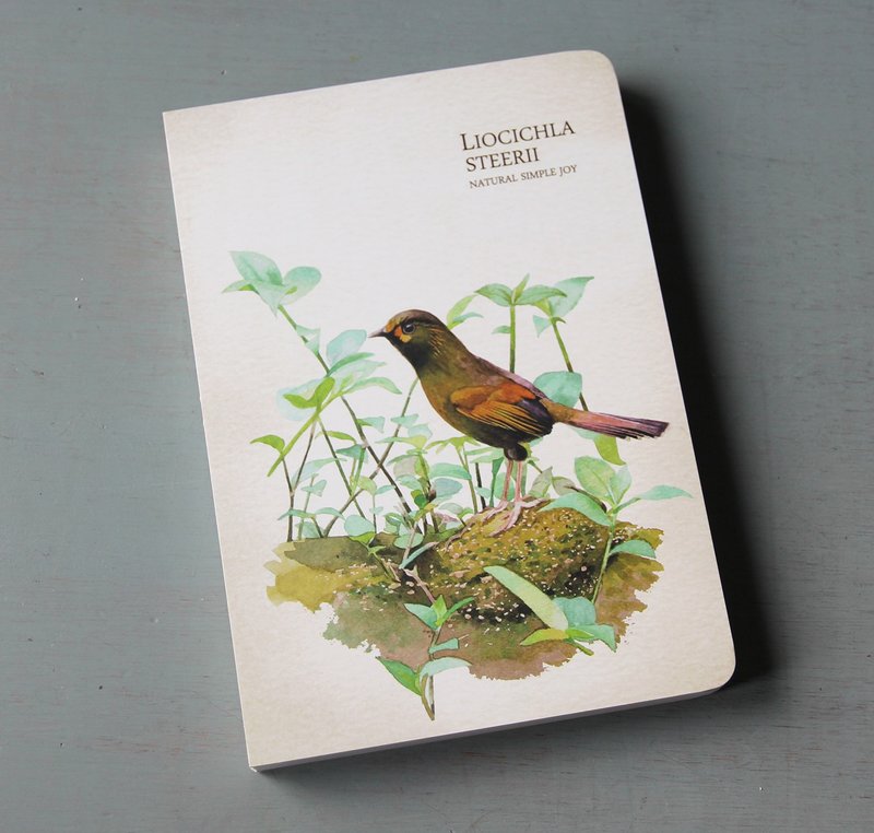 湘-NSJ -手绘水彩裸装笔记本黄胸薮眉款   喜乐鸟 - 笔记本/手帐 - 纸 多色