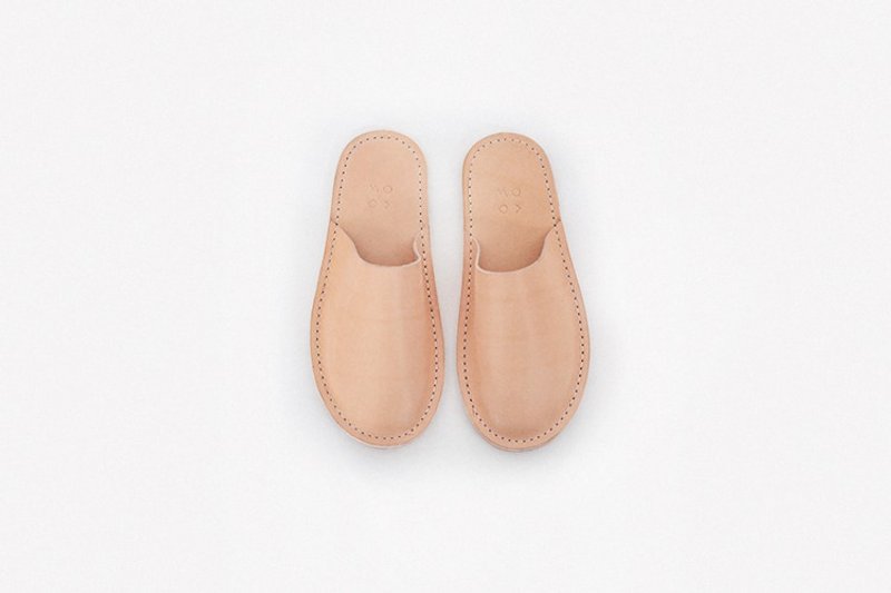 koow slippers 家居日用拖原色植鞣真皮文艺（预定款，一周发货） - 男款休闲鞋 - 真皮 卡其色