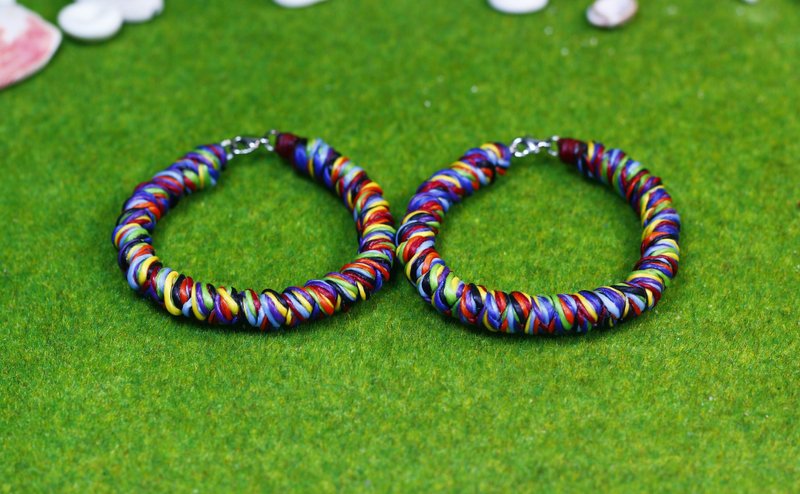 TvT／“情侣款”渲染编织手环 - 手链/手环 - 棉．麻 多色