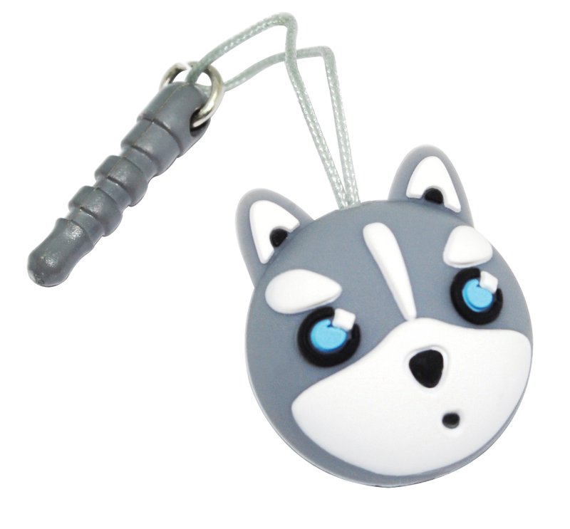 Husky x 3 Ear Cap 哈士奇防尘塞 耳机塞 - 手机座/防尘塞 - 硅胶 灰色