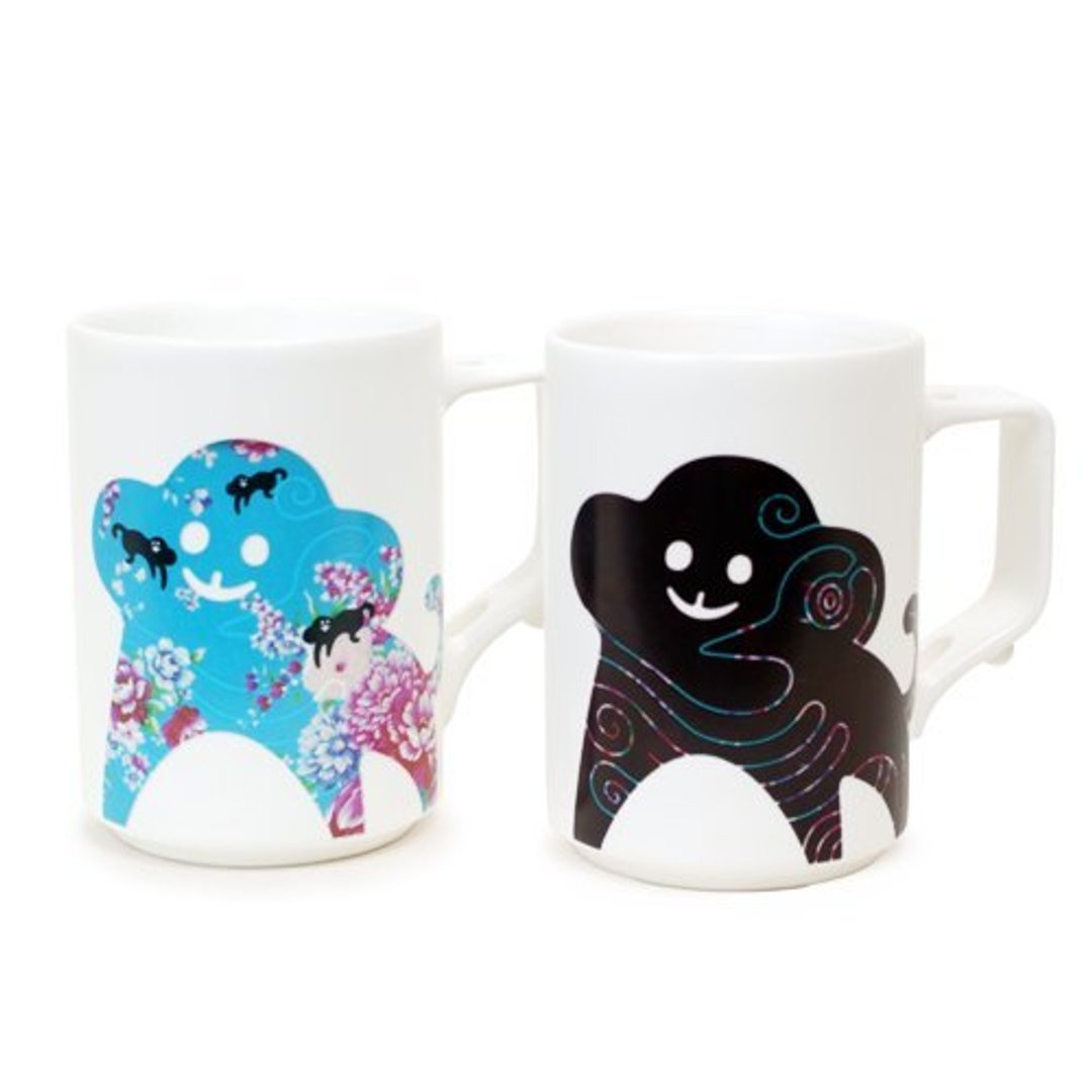 【Dot Design】花猴变色杯-鸟纹蓝 - 咖啡杯/马克杯 - 其他材质 蓝色