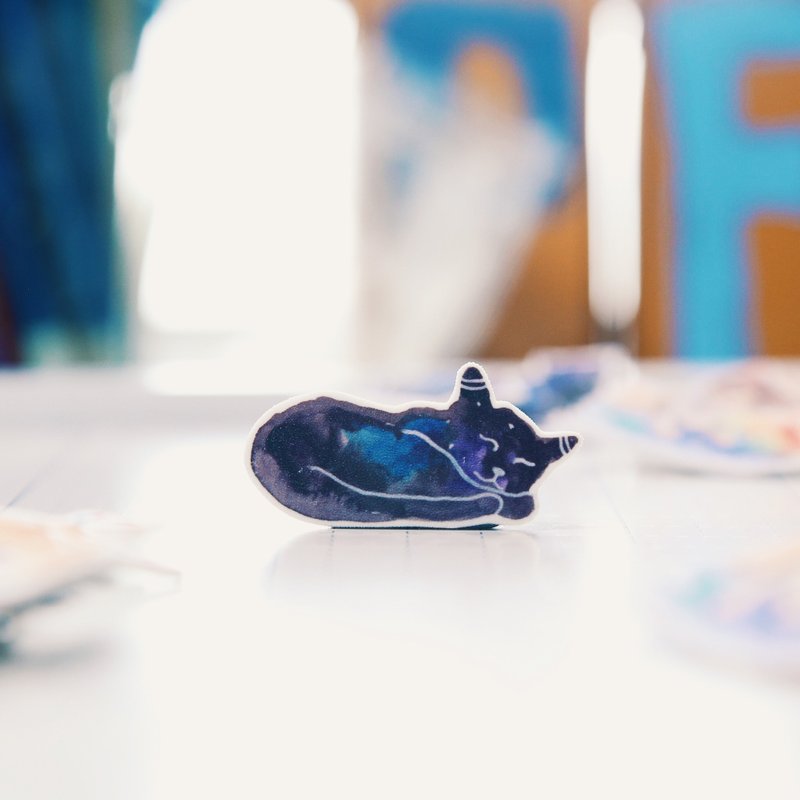 杭州认识的黑猫兄弟小徽章 - 胸针 - 其他材质 黑色