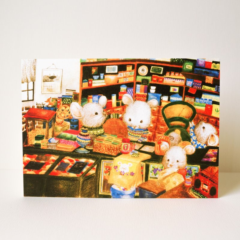 明信片 圣诞节 慢熟的台湾特有种 小森鼠的杂货店 - 卡片/明信片 - 纸 多色