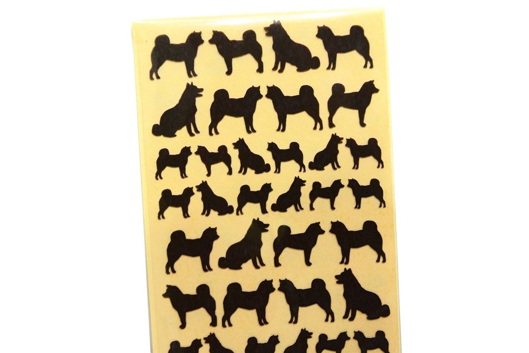 柴犬贴纸 - 贴纸 - 防水材质 咖啡色