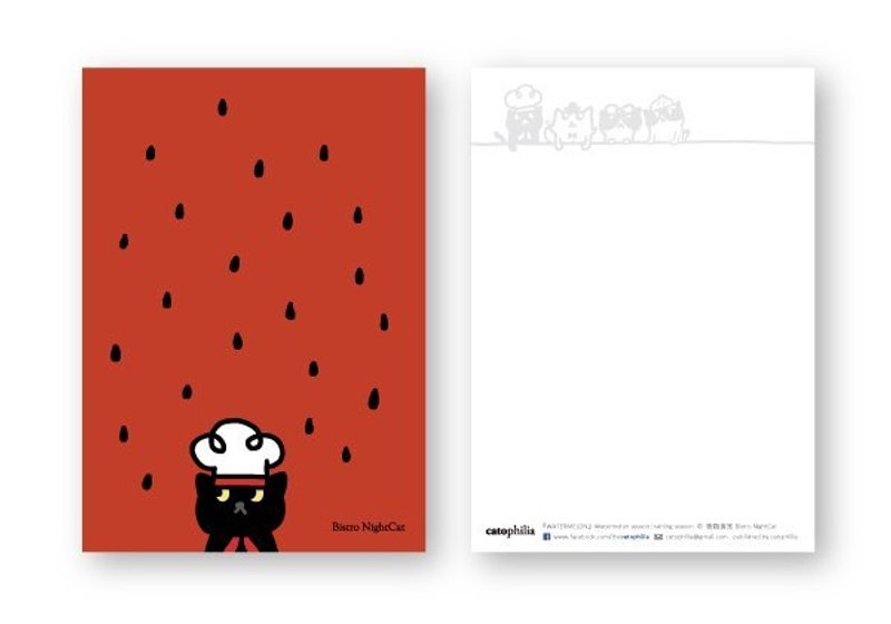 Bistro NightCat 夜猫食堂明信片套组 休闲果物（6张） - 卡片/明信片 - 纸 多色