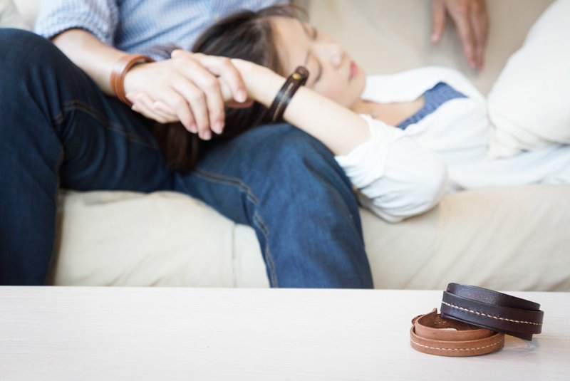 ▎Shekinah ▎手工皮革 - 热恋手环（2个） - 手链/手环 - 真皮 咖啡色