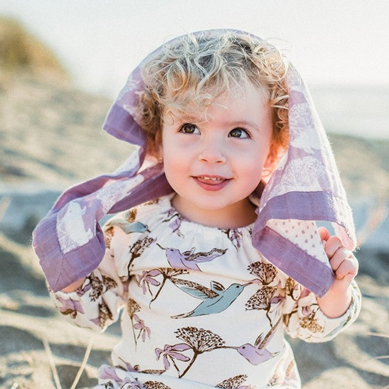 MILKBARN 迷你乐唯 - 有机棉双层安抚毯 - 围嘴/口水巾 - 棉．麻 多色