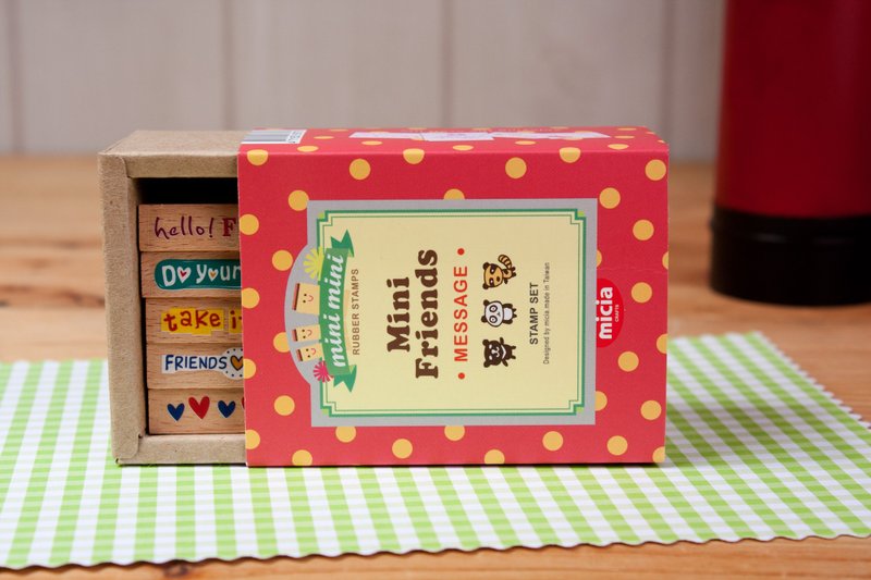 小熊友谊字句 印章组 MMS09 - 印章/印台 - 木头 