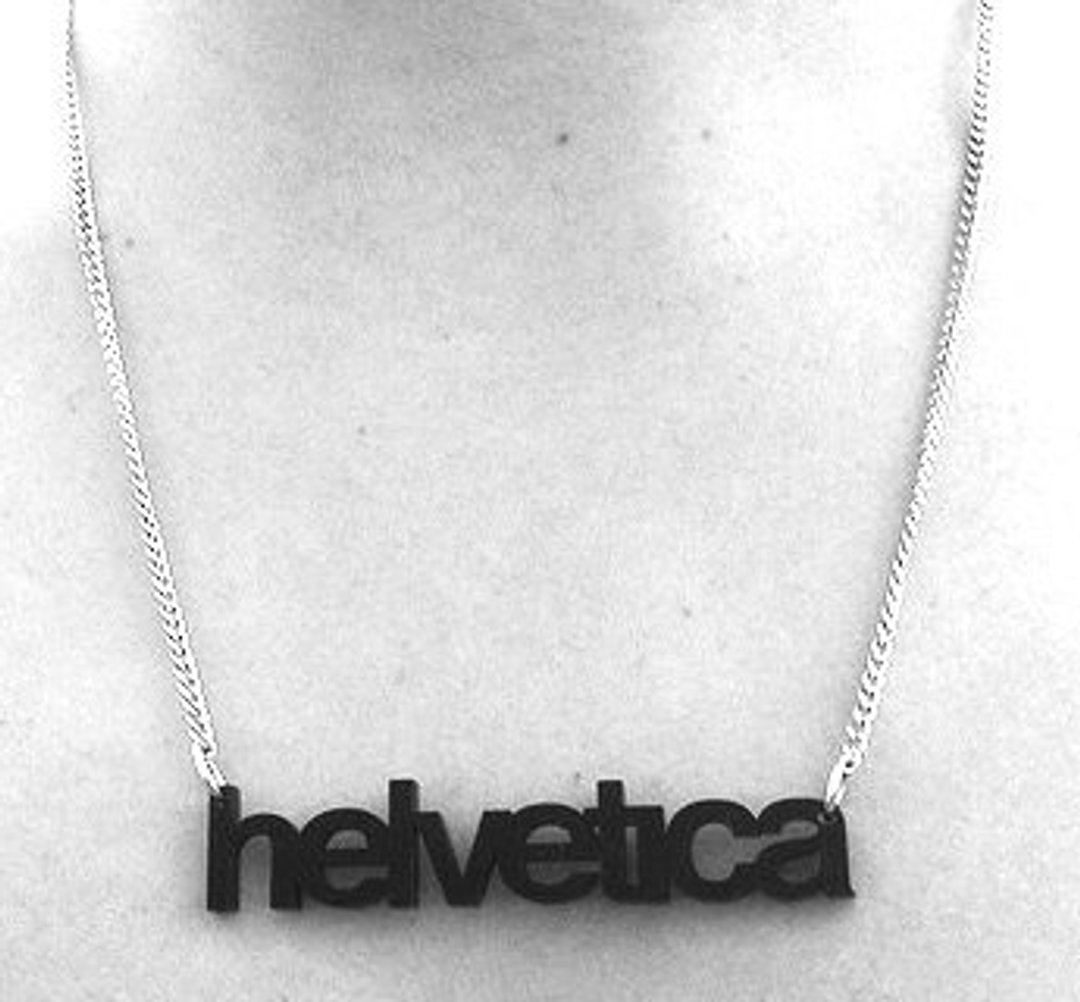 简约小物✳helvetica✳经典字型长项炼 - 项链 - 其他金属 黑色
