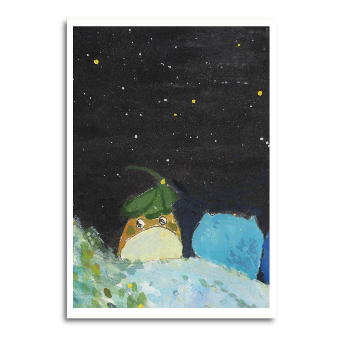 一起看星星  明信片/万用卡 - 卡片/明信片 - 纸 黑色