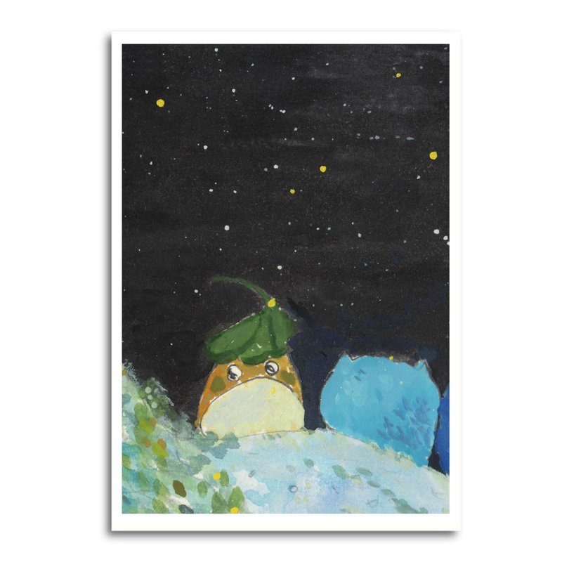 一起看星星  明信片/万用卡 - 卡片/明信片 - 纸 黑色