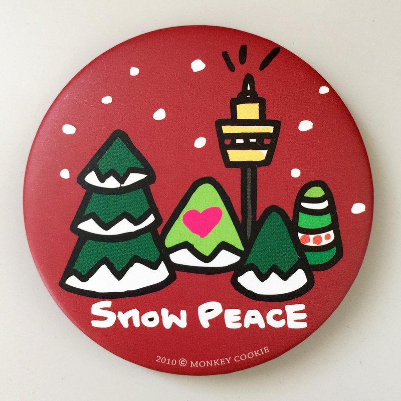 磁铁 白雪和平 - 冰箱贴/磁贴 - 塑料 白色