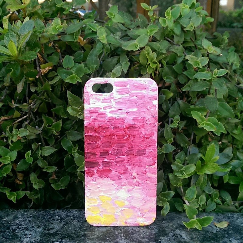 〔手绘手机壳smartphone case：花墙 tracery wall：手绘Hand-painted〕 - 手机壳/手机套 - 塑料 粉红色