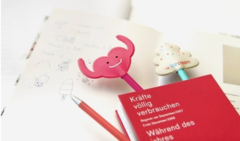 韩国Antenna Shop Bonita slim ballpen 趣味对话 细杆原子笔 情人 礼物 - 圆珠笔/中性笔 - 塑料 多色