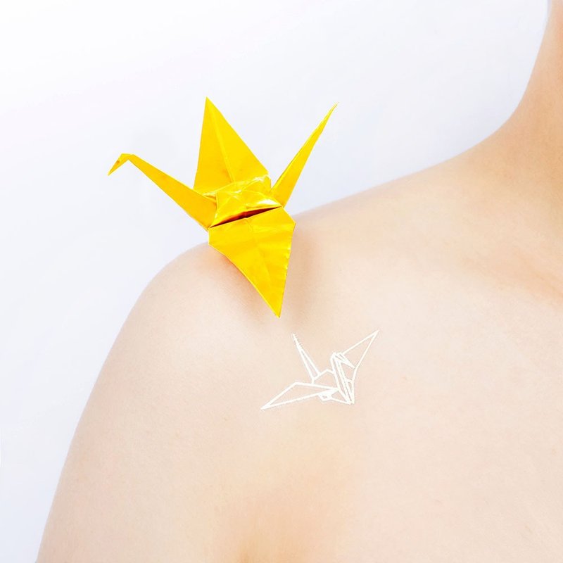 金属刺青纹身贴纸 - 金色纸鹤 Surprise Tattoos - 纹身贴 - 纸 金色