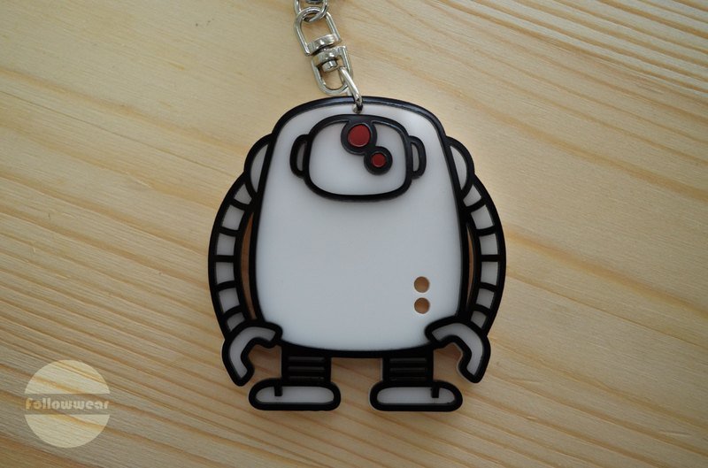 【 Followwear 】嗯哼 机器人钥匙圈 经典配色 - 项链 - 压克力 白色