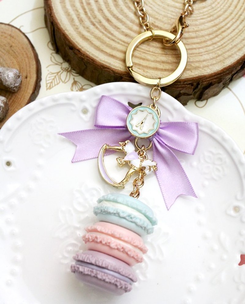 童趣小马叠叠乐包包挂饰/钥匙圈+挂饰 - 钥匙链/钥匙包 - 粘土 粉红色