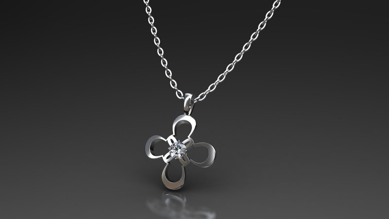 金点设计奖 【美好Wonderful】 316L白钢锆石项练 - 项链 - 其他金属 灰色