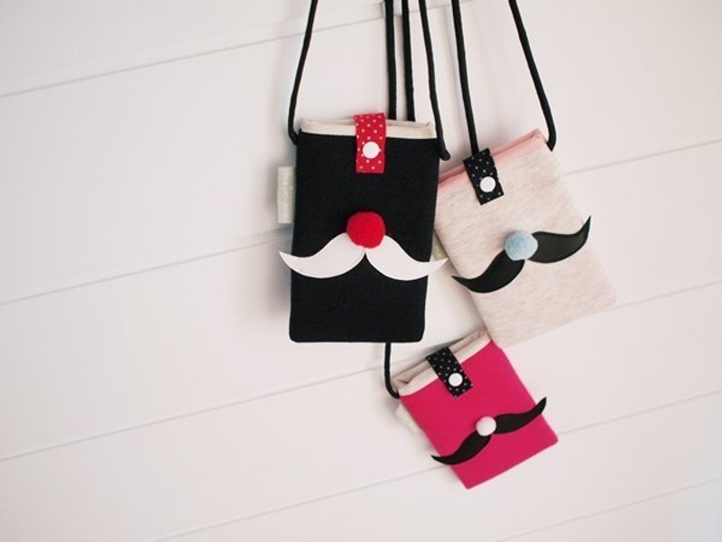 hairmo。翘胡子胸背手机包-米 - 其他 - 其他材质 