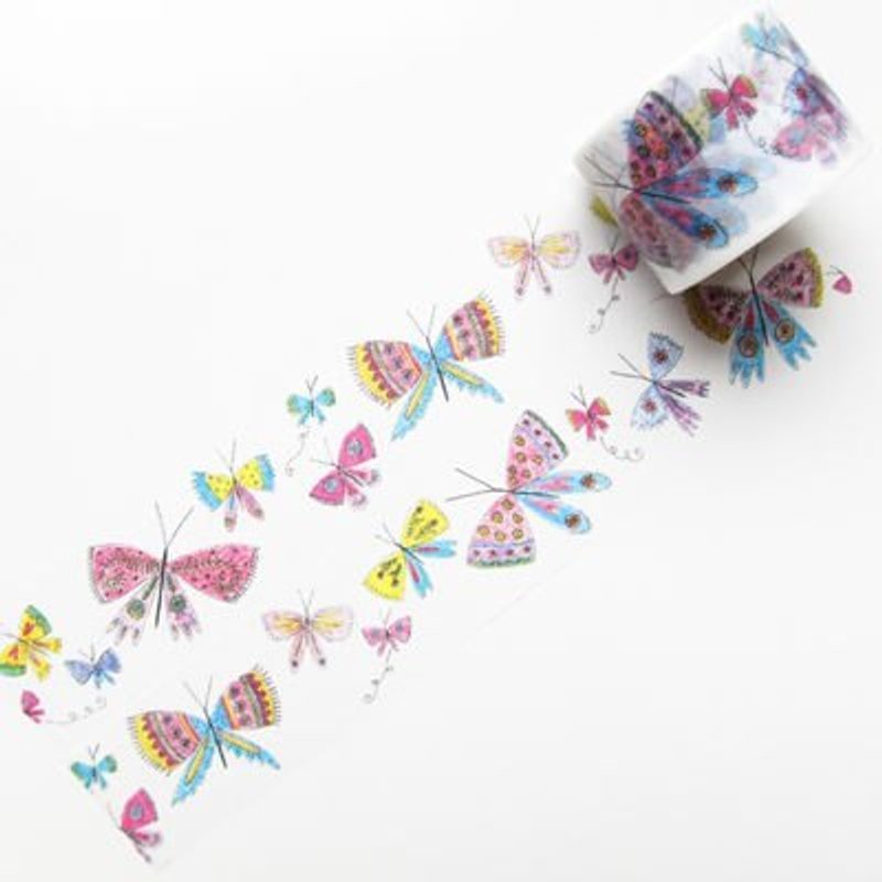 Aimez le style 宽版 和纸胶带 (01498 飞舞蝴蝶) - 纸胶带 - 纸 多色