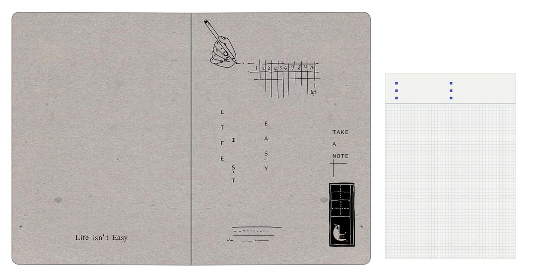 日日NOTE 笔记本 - 笔记本/手帐 - 纸 灰色
