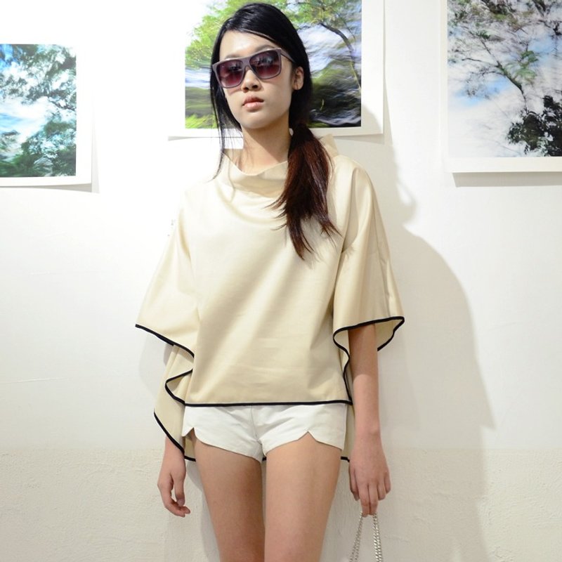 COME BACK SOON 斗蓬形上衣(香港设计品牌) - 女装上衣 - 其他材质 卡其色