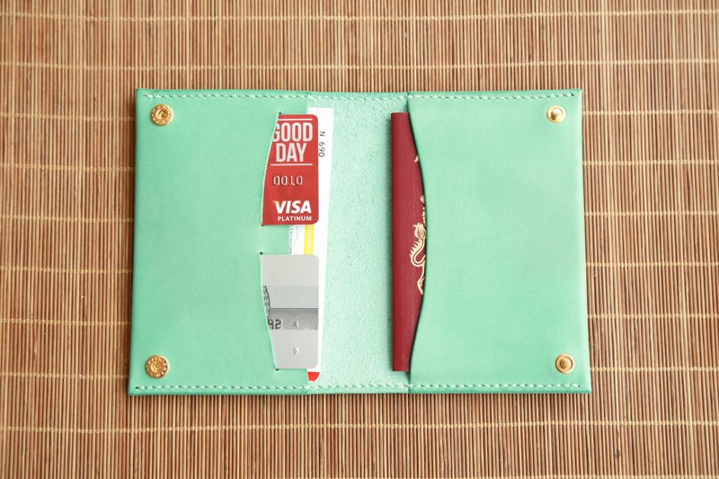 材料包 / 完成品 植鞣真皮简约护照夹, 刻字服务, 定制化礼物 - 护照夹/护照套 - 真皮 多色