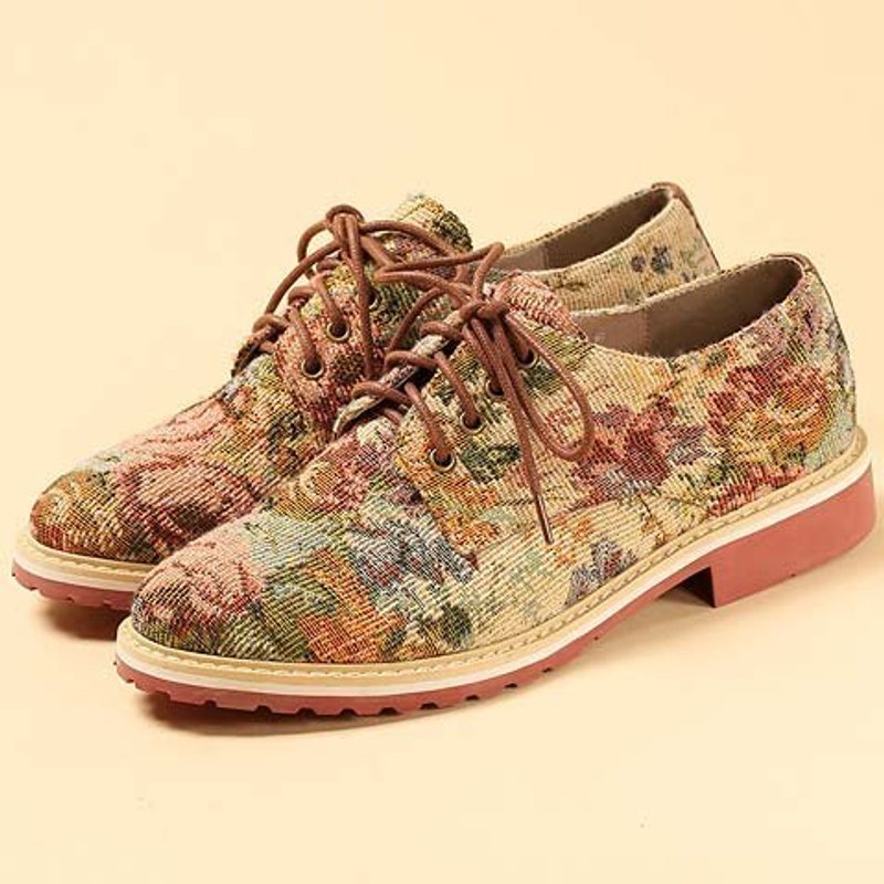 e’cho．复古轻甜花漾红底鞋║Ec12复古蔷薇 - 女款休闲鞋 - 其他材质 多色