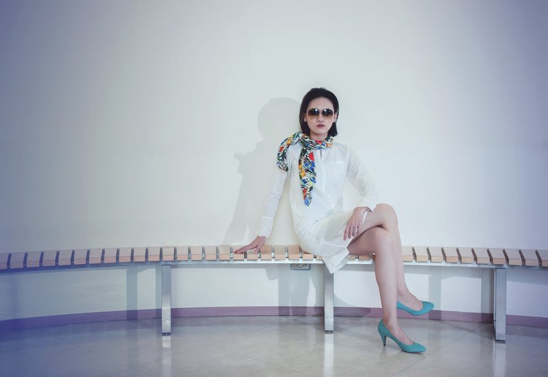 Ingrid 蕾丝薄衬衫洋装 - 洋装/连衣裙 - 棉．麻 白色