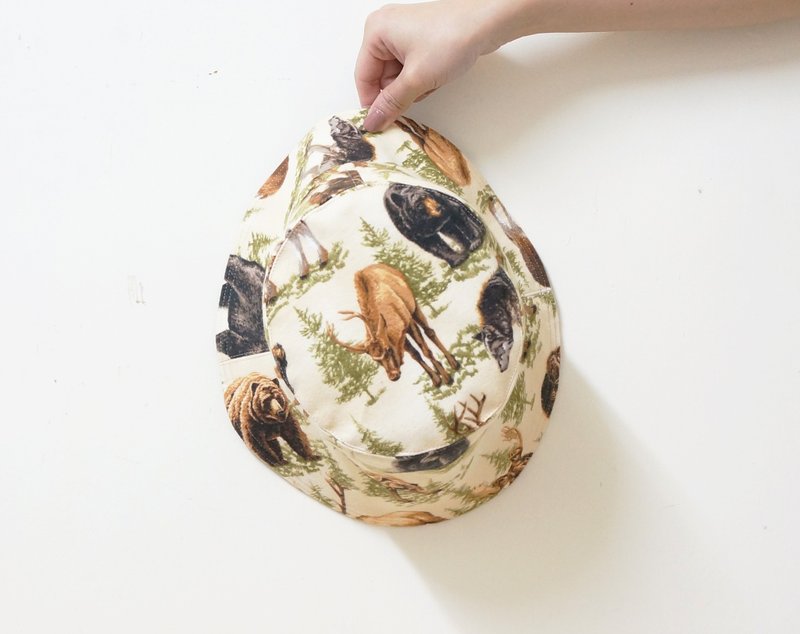 冬日毛绒渔夫帽 | 米色麋鹿 - 帽子 - 其他材质 咖啡色