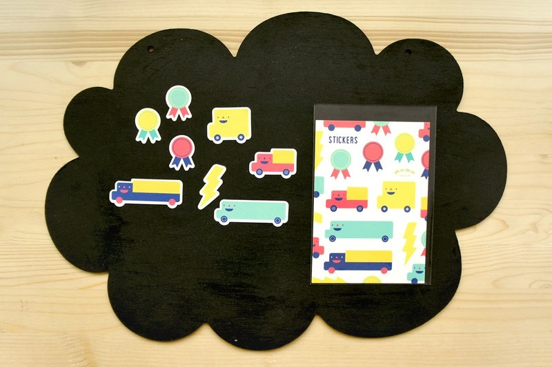 mumu手帐专用贴纸：卡车奖章款 - 贴纸 - 纸 