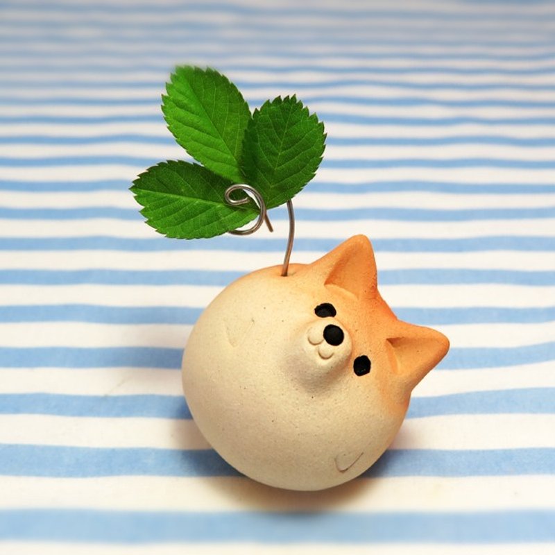 Shiba Inu figurine of Ceramics "The Shiba ball type 3" Shiba is the Japanese dog. - 摆饰 - 其他材质 黄色