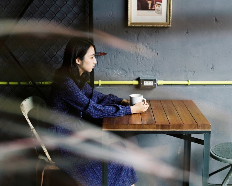 紫罗兰格纹 - 洋装/连衣裙 - 其他材质 紫色