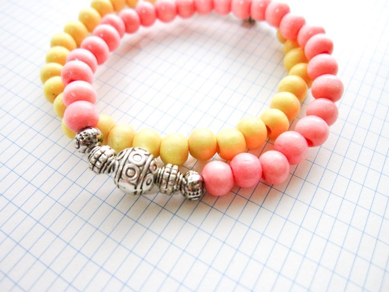 {La Don}  阿尔卑斯   出清! 售完不再贩售! - 手链/手环 - 其他材质 粉红色