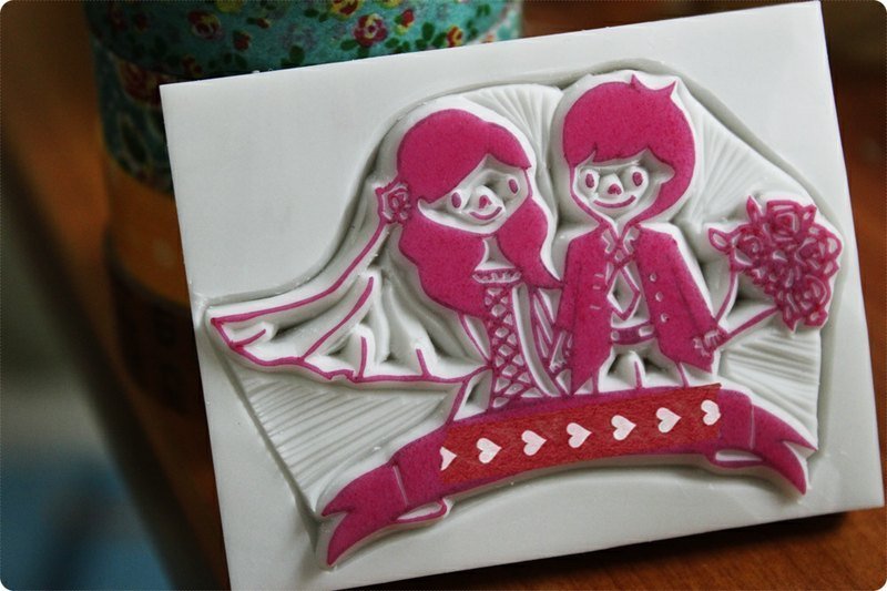 手刻印章 / 婚礼纪念印章 - 其他 - 塑料 白色