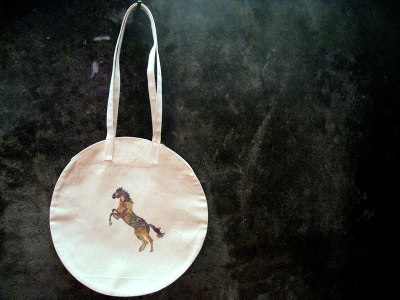 MaryWil圆形小文青环保袋-帅气马儿包 - 其他 - 其他材质 白色