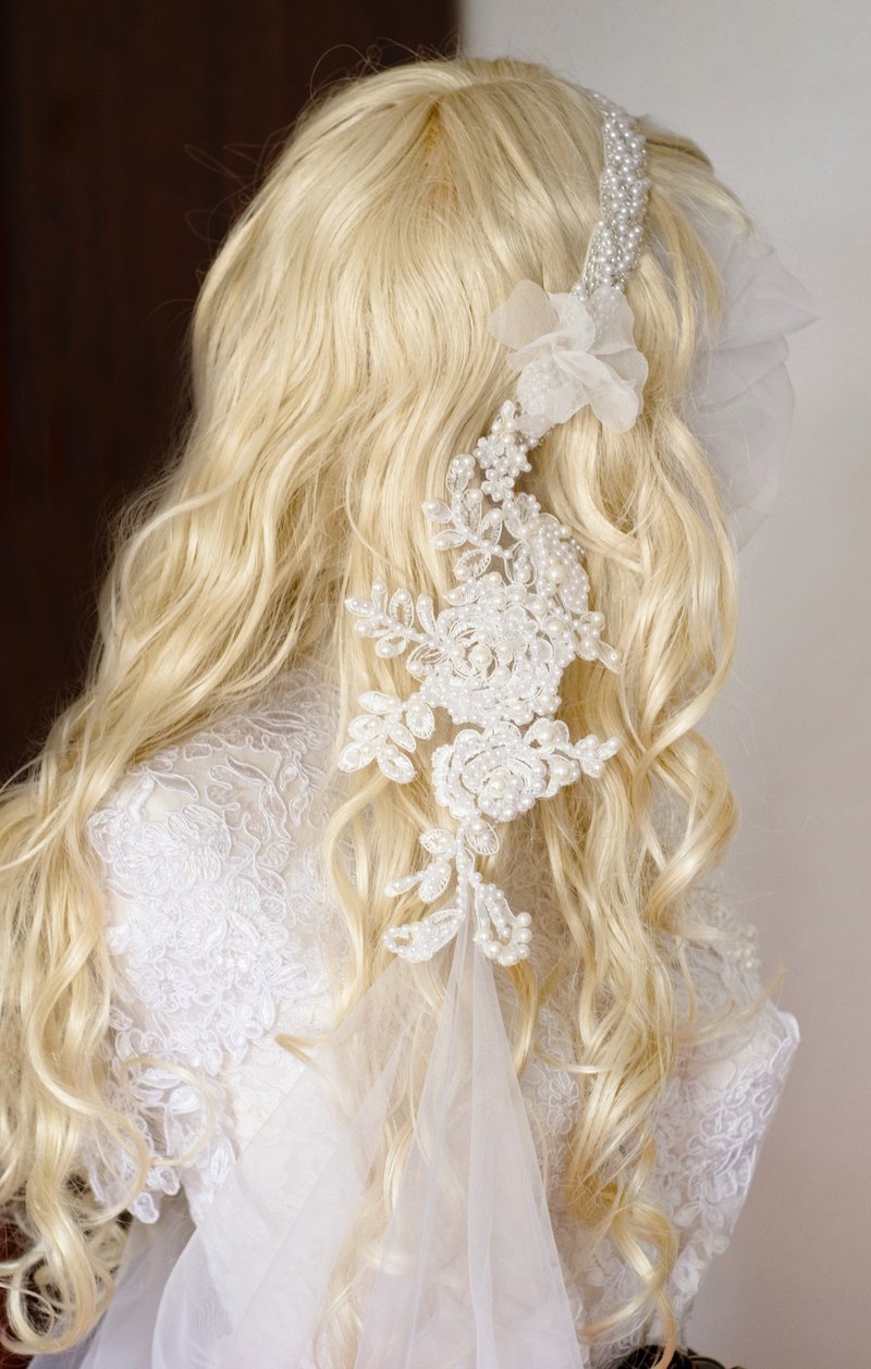 珍珠海-美人鱼头纱-300cm,600cm长/Sally F.Li高级订制婚纱/婚礼 - 其他 - 其他材质 白色