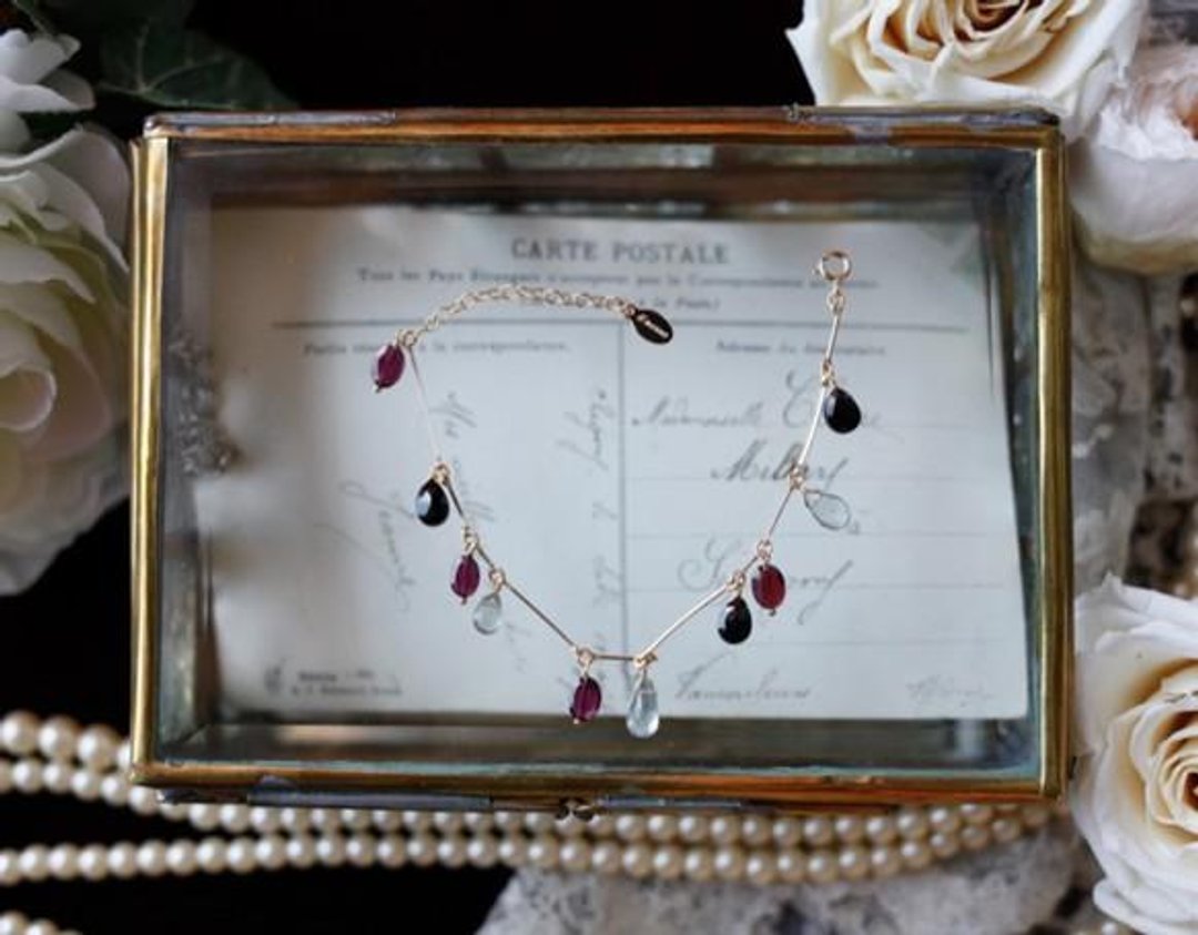 [New] bracelet lacrima [Bordeaux] - 项链 - 其他金属 