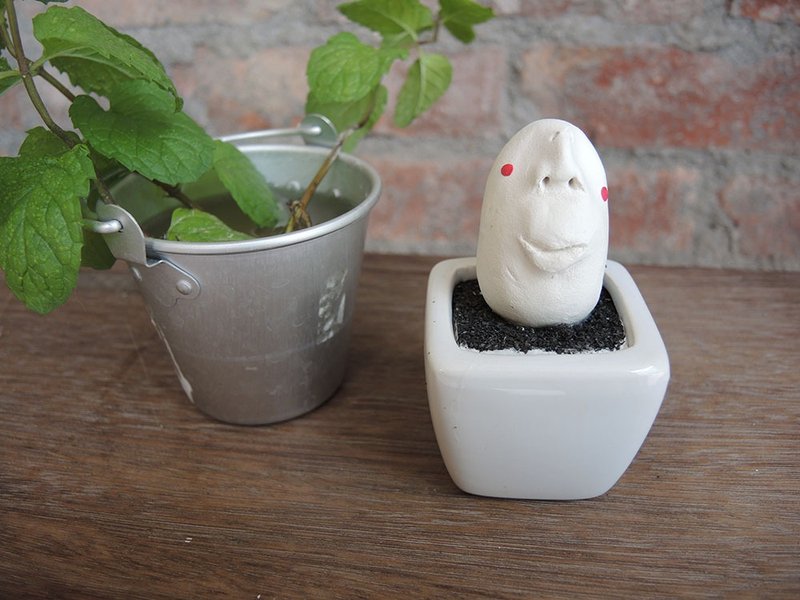 欧吉桑（假植栽）#02 摆饰 桌饰 - 摆饰 - 粘土 白色