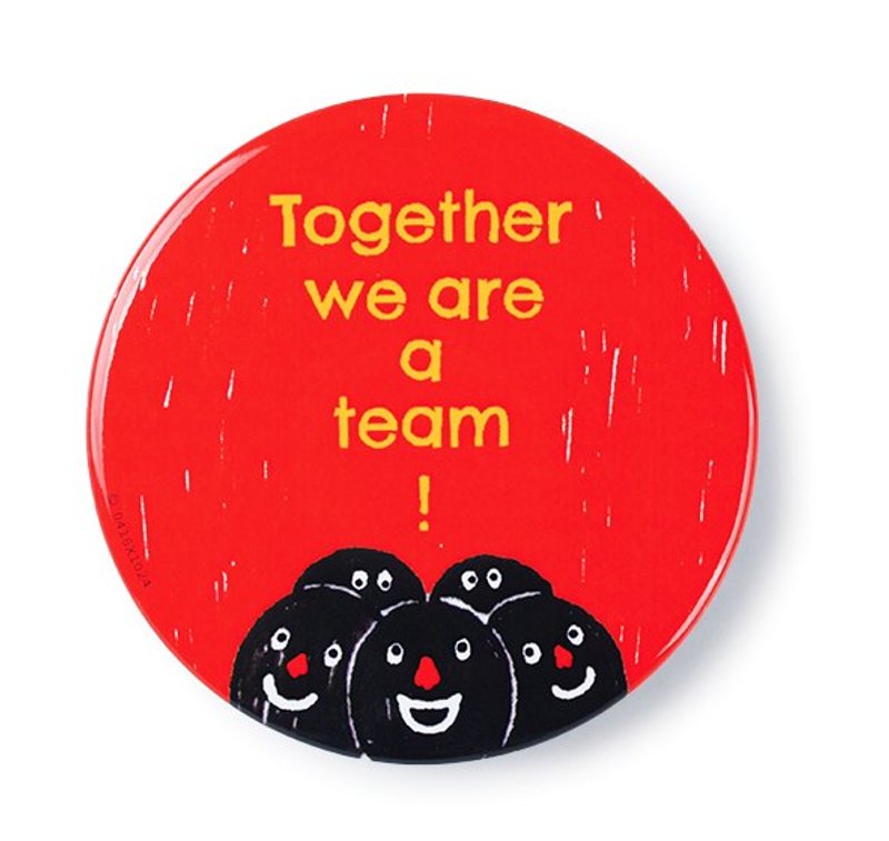 团结力量大／徽章 - 徽章/别针 - 其他金属 红色