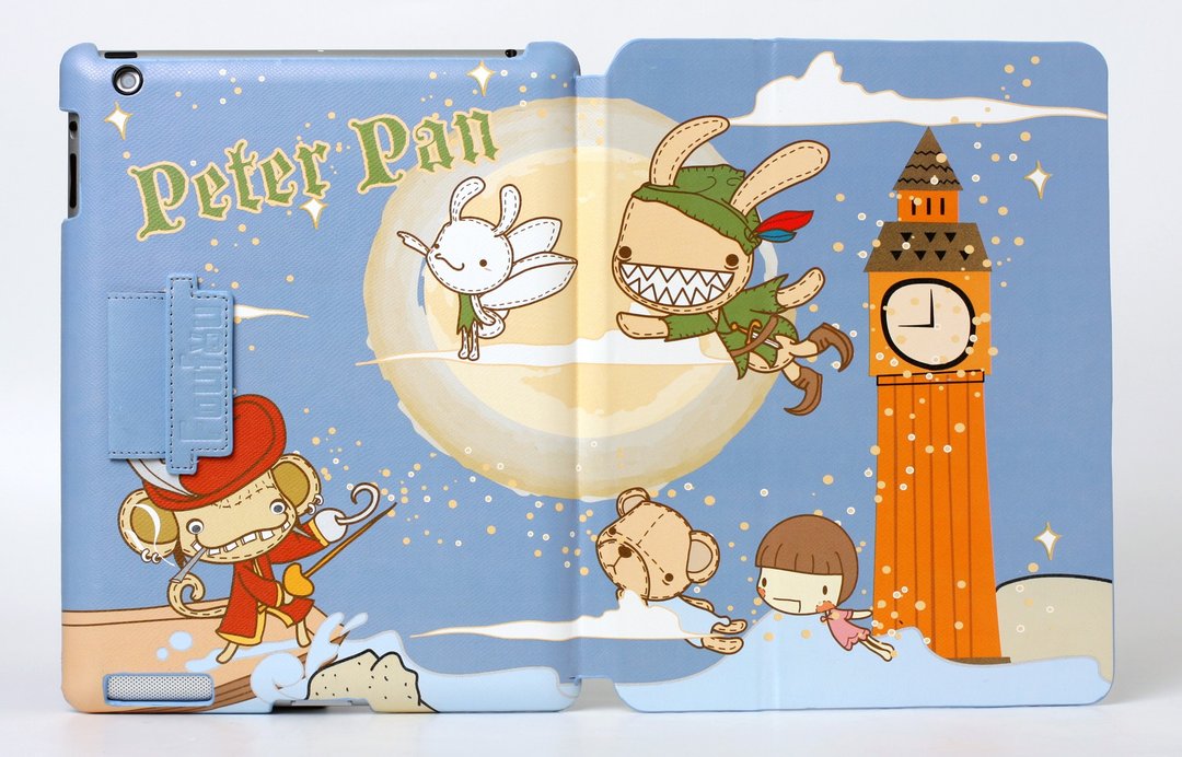《Foufou》iPad2/3/4 Smart Cover 掀盖可立式保护皮套-Peter Pan - 平板/电脑保护壳 - 塑料 蓝色