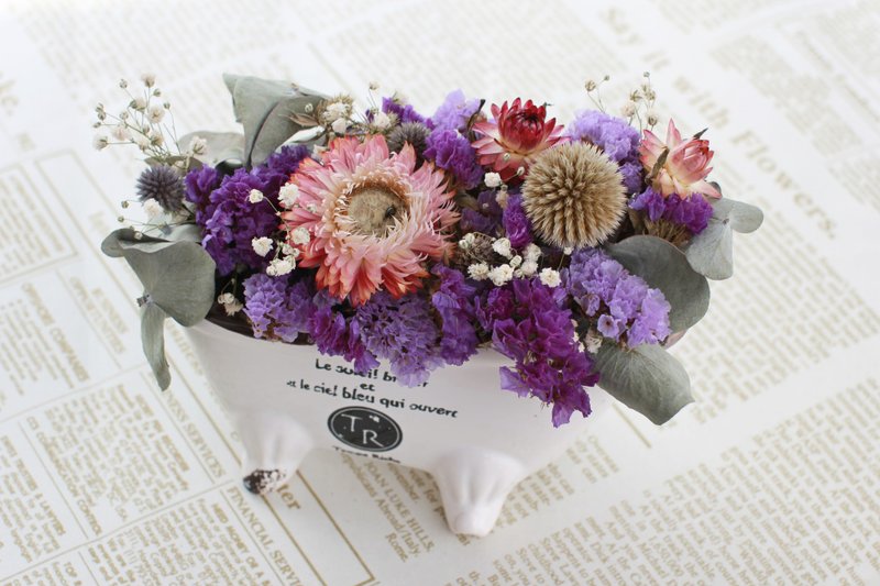 【Hydrangea Studio】ZAKKA 手作 仿珐琅干燥盆花 装饰 布置 拍照 摄影 - 植栽/盆栽 - 植物．花 